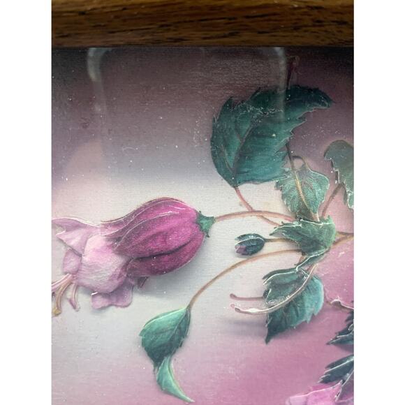 Vintage Crystal Skelley 3D Fushia Hummingbird Framed Art Signed Shadow Box - Picture 4 of 9